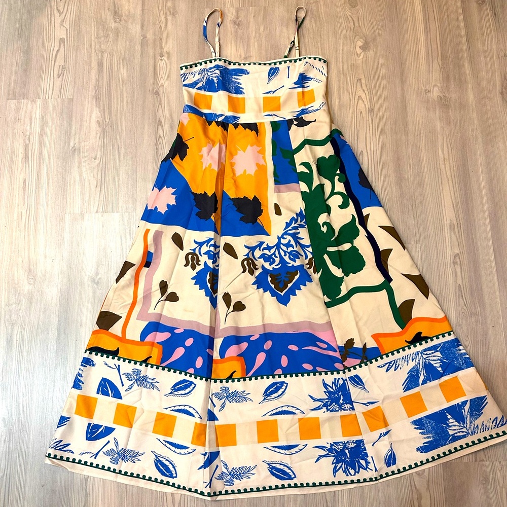 Shein Colorful Maxi Dress with Blue and Green Accents